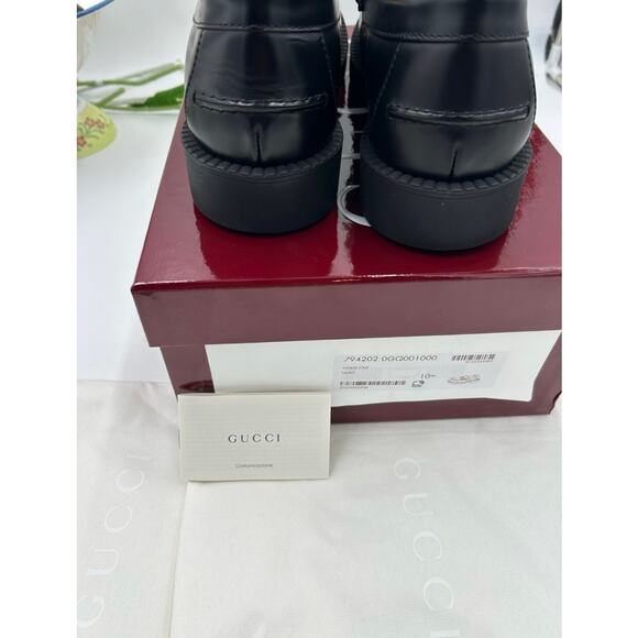 Men\'s Gucci horse bit leather loafers size 10.5 fits 11 US made in Italy main image 5